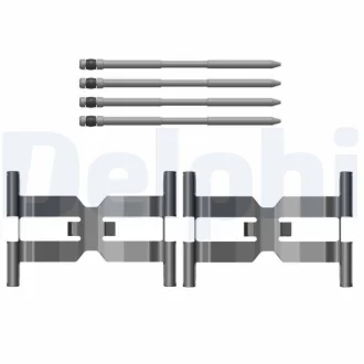 Монтажний набір гальмівних колодок передн DEFENDER, DISCOVERY V, RANGE IV, RANGE SPORT II 2.0-5.0 08.12 Delphi LX0796