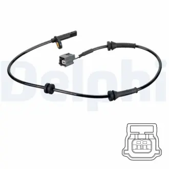 Датчик ABS передн Лів/Прав NISSAN QASHQAI II, X-TRAIL III RENAULT KOLEOS II 1.2-2.5 11.13- Delphi SS20796