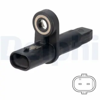 Датчик ABS передн Лів/Прав DS DS 3 / DS 3, DS 4 II, DS 7, DS 9 CITROEN BERLINGO, BERLINGO/MINIVAN, C5 AIRCROSS OPEL COMBO E TOUR / LIFE, COMBO/MINIVAN 1.2-Electric 05.16- Delphi SS20801