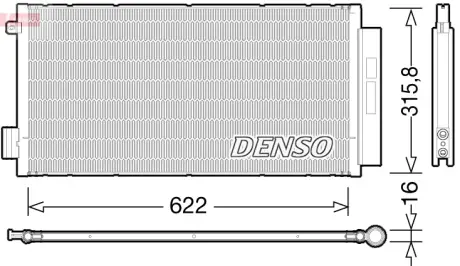 Радіатор кондиціонера DENSO DCN09044
