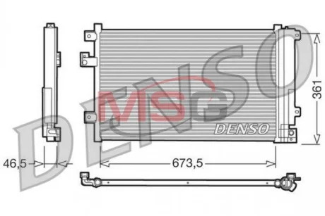 Фото - конденсер кондиціонера DENSO DCN09084 Конденсер кондиціонера DENSO DCN09084