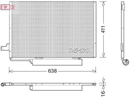 Радіатор кондиціонера Denso DCN17006