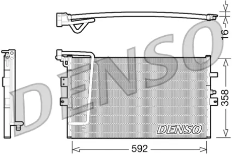 Радіатор кондиціонера DENSO DCN25002