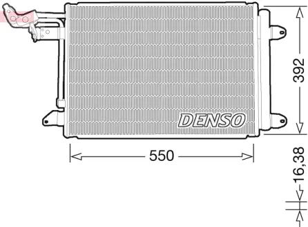 Радіатор кондиціонера (Конденсатор) DENSO DCN32032 (фото 1)