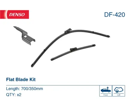 Щітка склоочисника безкаркасна передн 700/350мм FORD FIESTA VII, PUMA 05.17- DENSO DF-420