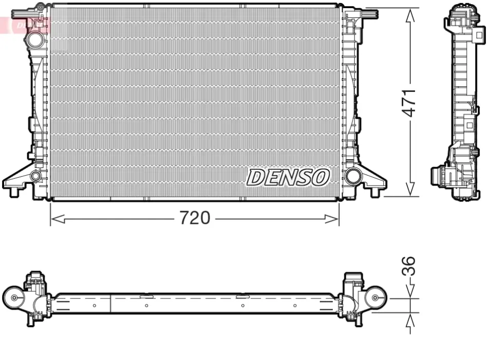 Радіатор охолоджування Denso DRM02047 (фото 1)