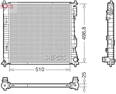 Радіатор охолоджування Denso DRM43017