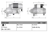 Стартер (12В, 1кВт, новий із заставою) HONDA CIVIC VII 2.0 09.01-09.05 Denso DSN1408 (фото 3)