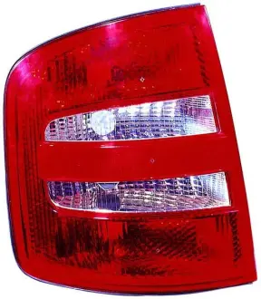 Ліхтар задній Лів (P21/4W/P21W, колір повороту білий, колір скла червон) SKODA FABIA I Седан / Універсал 4/5D 08.99-08.04 DEPO 665-1902L-UE