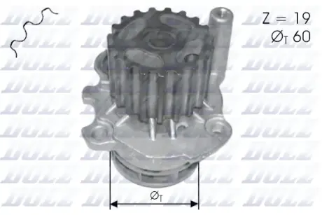 VW водяна помпа Audi,Golf,Passat,Octavia,Touran,T5 1.9TDI DOLZ A-196