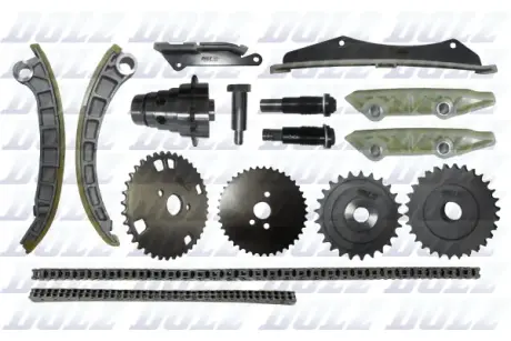 Комплект ланцюгів ГРМ з шестернями FIAT/IVECO/PSA 3,0 HDi F1CE0481D/F1CFA 06- DOLZ SKCC060