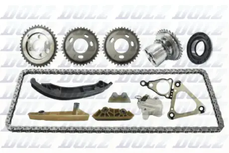 Комплект ланцюга ГРМ з шестернями FORD TRANSIT 2.4 TDCi 132 ланки DOLZ SKCF118