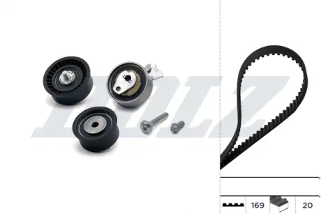 К-т. ГРМ (ремень+3шт.ролика+крепление) OPEL Astra G 1.4/1.6/1.8 DOLZ SKD067