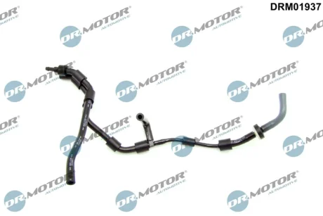 Шланг гумовий,комбінований, з фітингами Dr.Motor DRM01937