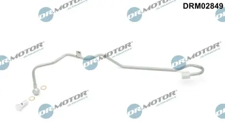 Трубка турбокомпрессора ДВЗ (чорний метал) DR.MOTOR DRM02849