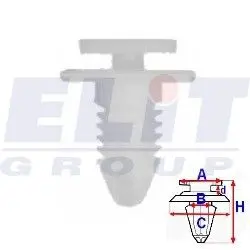Зажим бампера ELIT R 12408