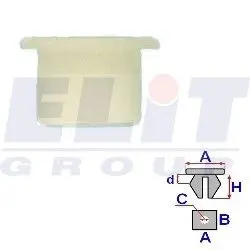 Зажим бампера ELIT R 15074