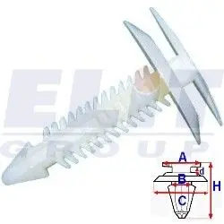 Зажим бампера ELIT R B22038