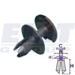 Зажим бампера ELIT R C10008