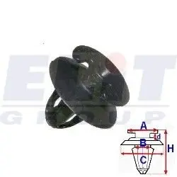 Зажим бампера ELIT R C40415