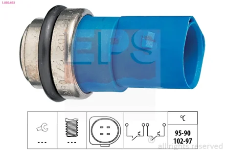 Датчик увімкнення вентилятора VW Passat/Audi A4/A6 95-05 (4 конт.) (102-97/90-95°C) EPS 1.850.692
