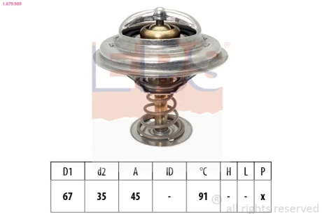 LAND ROVER Термостат без корпусу DISCOVERY V 3.0 16- EPS 1.879.989