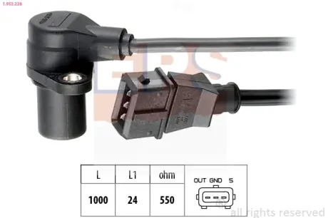 DAEWOO датчик обертів двигуна NUBIRA 2.0 99- EPS 1.953.228