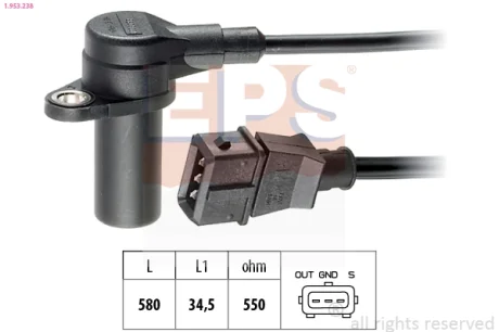 OPEL датчик обертів двигуна Astra G 1.4/1.6 98 EPS 1.953.238