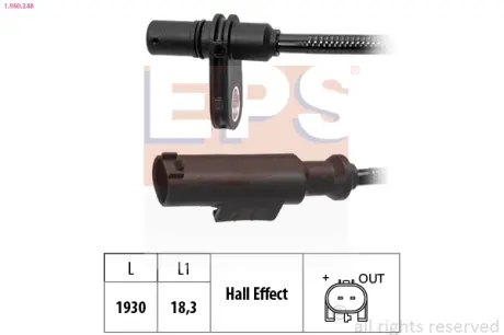 Датчик ABS задн. пр. DB Sprinter 06- EPS 1.960.248