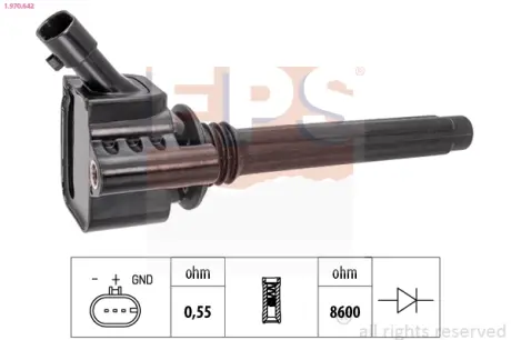 FIAT Котушка запалювання TIPO 1.6 15-, 500X 1.6 14-, JEEP EPS 1.970.642