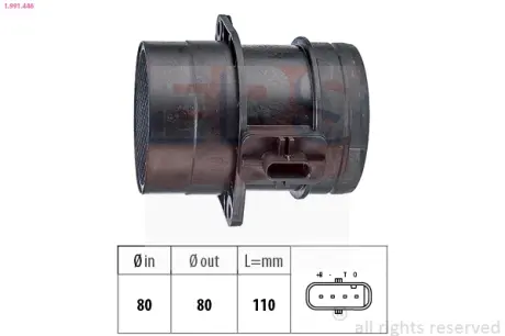 VW витратомір повітря VW 2,0TDI 05-,Audi,Skoda EPS 1.991.446
