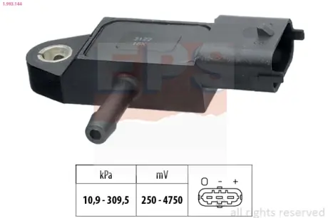FORD датчик тиску впуск.колектор C-Max,Focus II,galaxy,Mondeo IV,Transit Connect 1.8TDCi 02- EPS 1.993.144