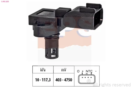 Датчик тиску повітря FORD B-MAX 1.4 12 EPS 1.993.203