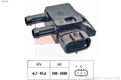 Датчик тиску повітря TOYOTA RAV-4 2,0-2,2D 08-, Land Cruiser Prado 3.0D 09- EPS 1.993.308