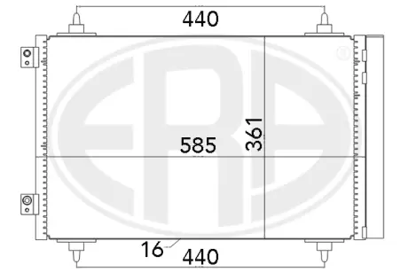 Радіатор кондиціонера ERA 667016