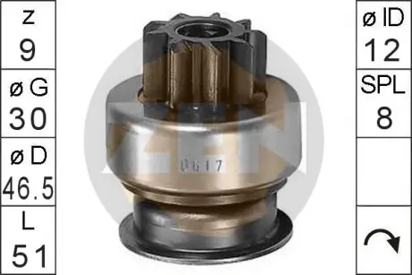 Бендикс стартера ERA ZN0617