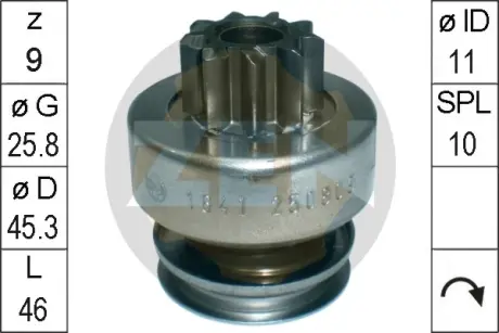 Бендикс стартера ERA ZN1641