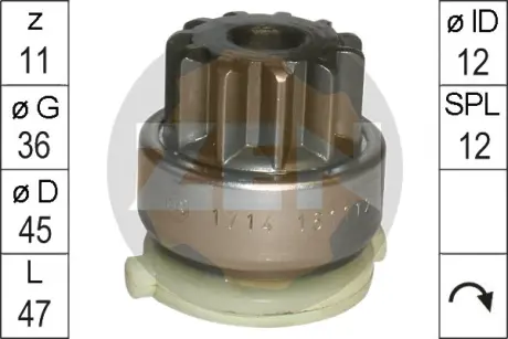 Бендикс стартера ERA ZN1714