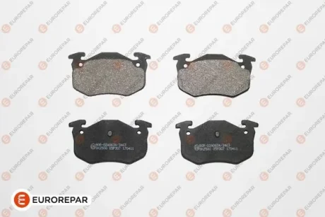 Гальмівні колодки зад. Peugeot 206 99-/Renault Megane I 96-03 Eurorepar 1617247980