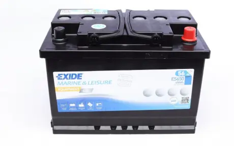 Акумулятор 12В 56Агод./460А EQUIPMENT GEL MARINE/RV (R+ стандартні клеми) 278x175x190 B0 (гель) EXIDE ES650