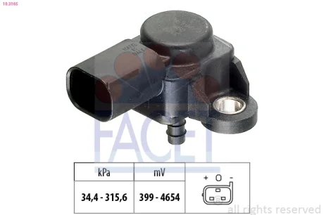 Датчик тиску наддуву Sprinter 06>/VIANO 03> Facet 10.3165