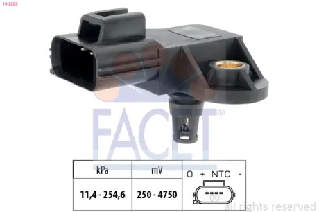Датчик тиску повітря FACET 10.3202