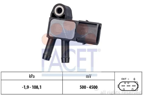 Датчик тиску вихлопних газів OM646/651 06- Facet 10.3294