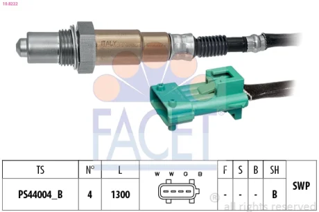 Лямбда-зонд Berlingo/Partner 1.6i 08- Facet 10.8222