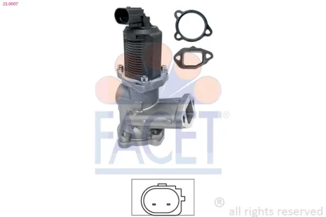 Клапан EGR Combo/Doblo 1.3 CDTI/JTD 04- Facet 23.0007