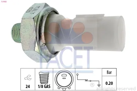 Датчик тиску оливи FACET 7.0182