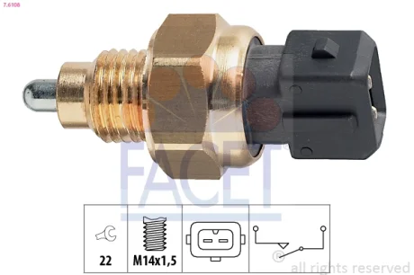 Датчик зад ходу Scudo/Jumpy 1.9D/Berlingo (кпп.BE3) Facet 7.6108