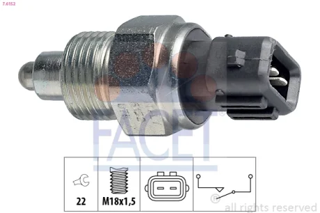 Датчик вмикання заднього ходу VW LT 78-> Facet 7.6152