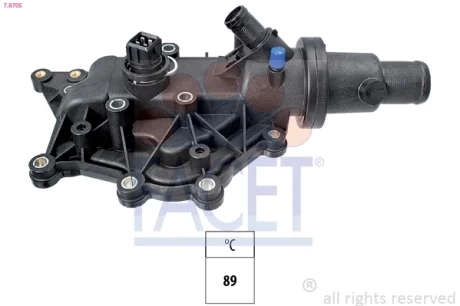 Термостат Renault Megane/Laguna/Clio/Scenic 1.4/1.6i 98- (89C) Facet 7.8705