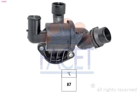 Термостат Audi A4/A5/A6/Q5/ Seat Exeo 2.0 TDI 04- (87C) Facet 7.8781